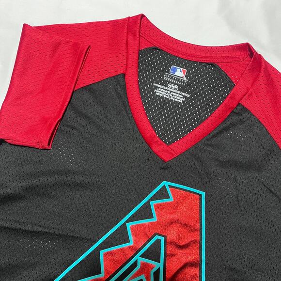 MLB Arizona Diamondbacks Women’s Jersey Top M Black Red  Genuine Merchandise - Picture 4 of 7